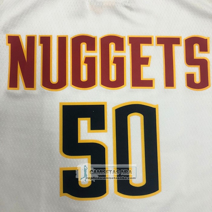 Camiseta Denver Nuggets Aaron Gordon NO 50 Association 2021 Blanco